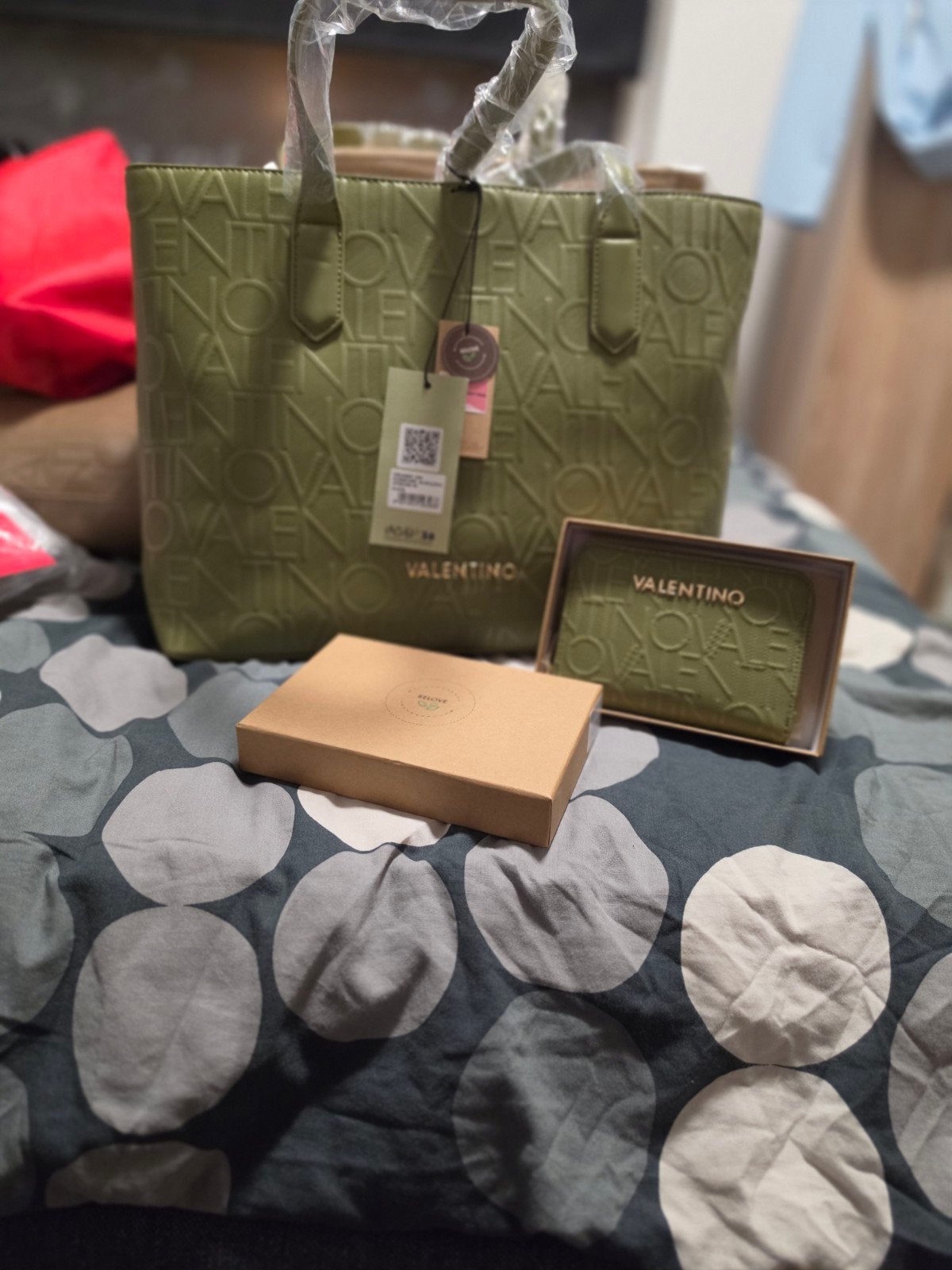 Valentino Bags Gynevra Re set  handtas + portemonnee – nieuw, Ophalen of Verzenden, Nieuw, Groen, Overige typen