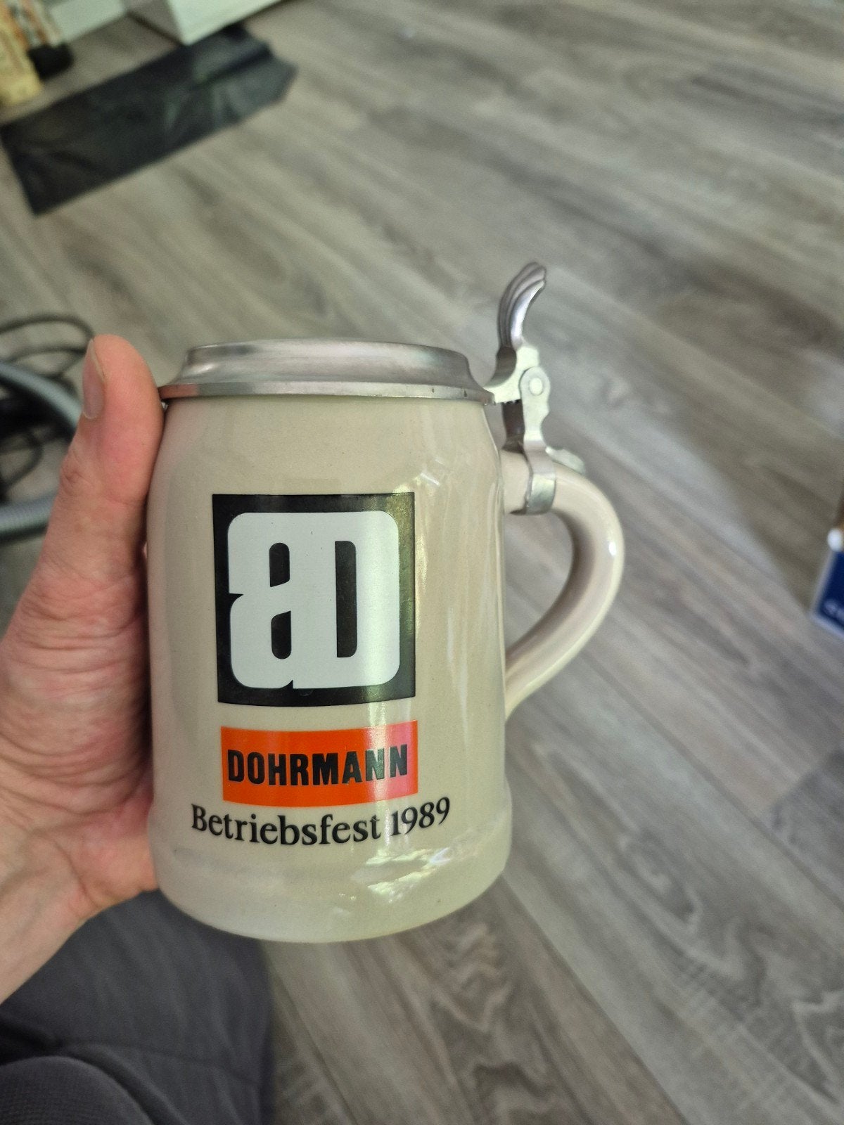 Vintage Remscheider Pilsener Bierpul met Deksel, Ophalen of Verzenden