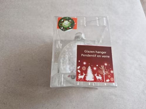 Glazen kerstballen met kerstauto 10cm h, Diversen, Evora, Onbekend, Nieuw, Ophalen of Verzenden