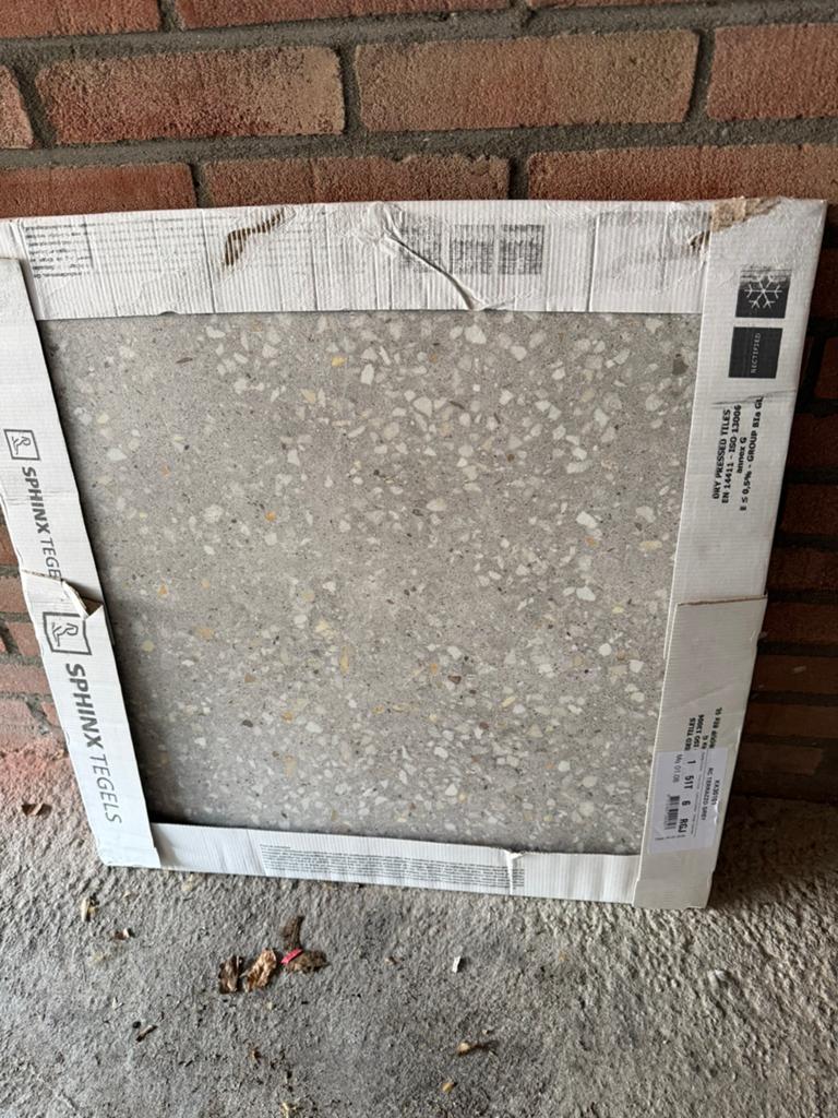 Terazzo  grey sphinx 60/60, 60 cm of meer, Keramiek, Nieuw, Ophalen of Verzenden