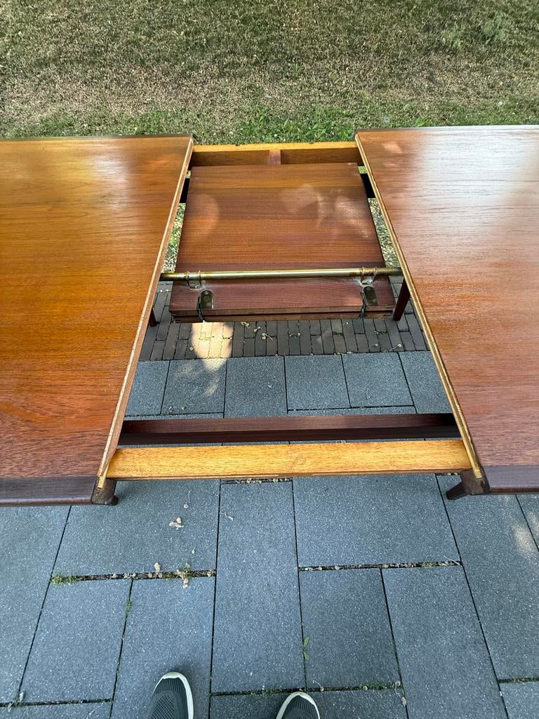 Wébe Milaan uitschuifbare eettafel - Vintage design, Ophalen, Teakhout, Gijpsvintage, Info@gijpsvintage.nl