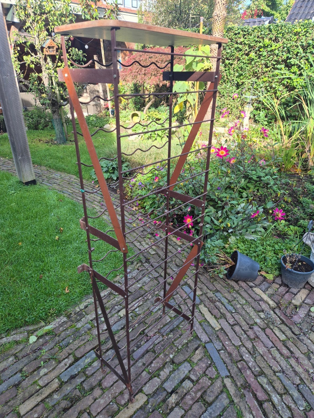 Wijnrek voor 70 Flessen, Huis en Inrichting, Ophalen, Gebruikt, Metaal, 25 flessen of meer