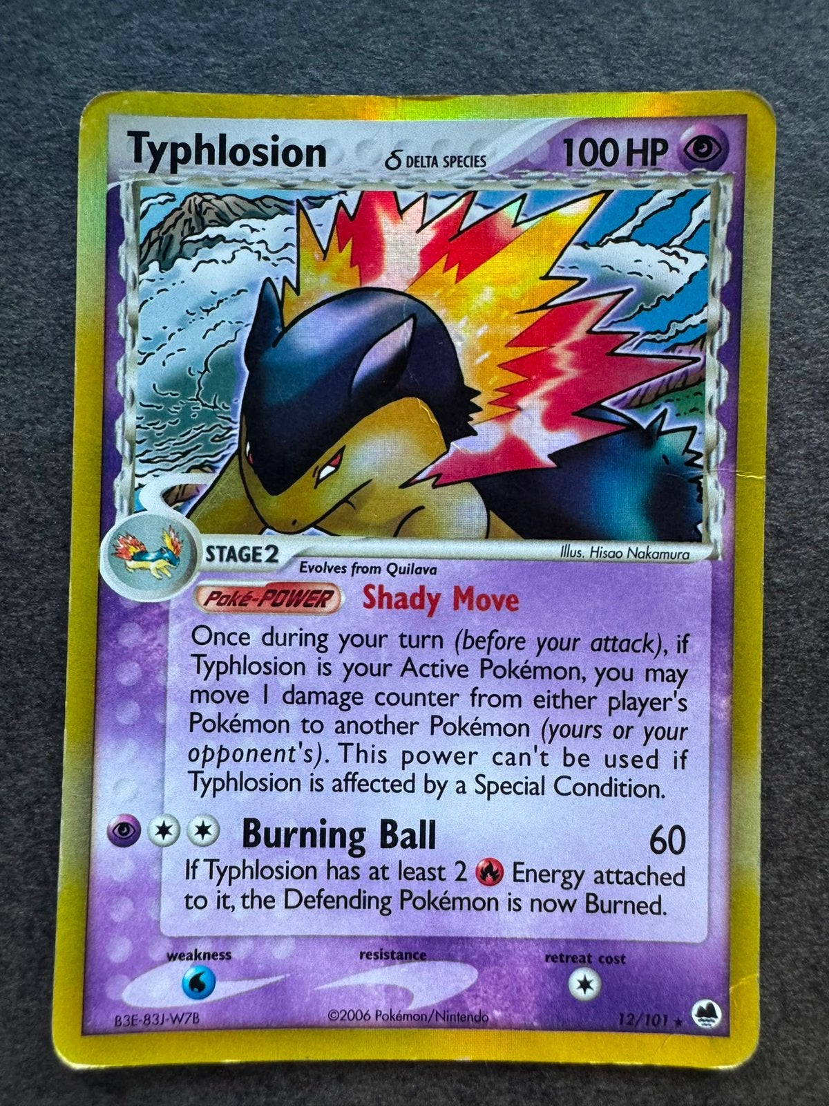 Typhlosion | Pokemon kaart | 12/101 | Halo, Ophalen of Verzenden, Zo goed als nieuw