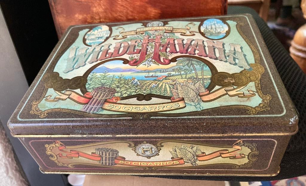 Vintage Wilde Havana Sigaren Blik, Verzamelen, Blikken, Ophalen of Verzenden, Gebruikt, Overige, Overige merken