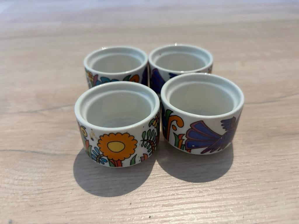 Villeroy & Boch Acapulco eierdopjes set van 4, Ophalen, Overige typen, Zo goed als nieuw, Overige stijlen