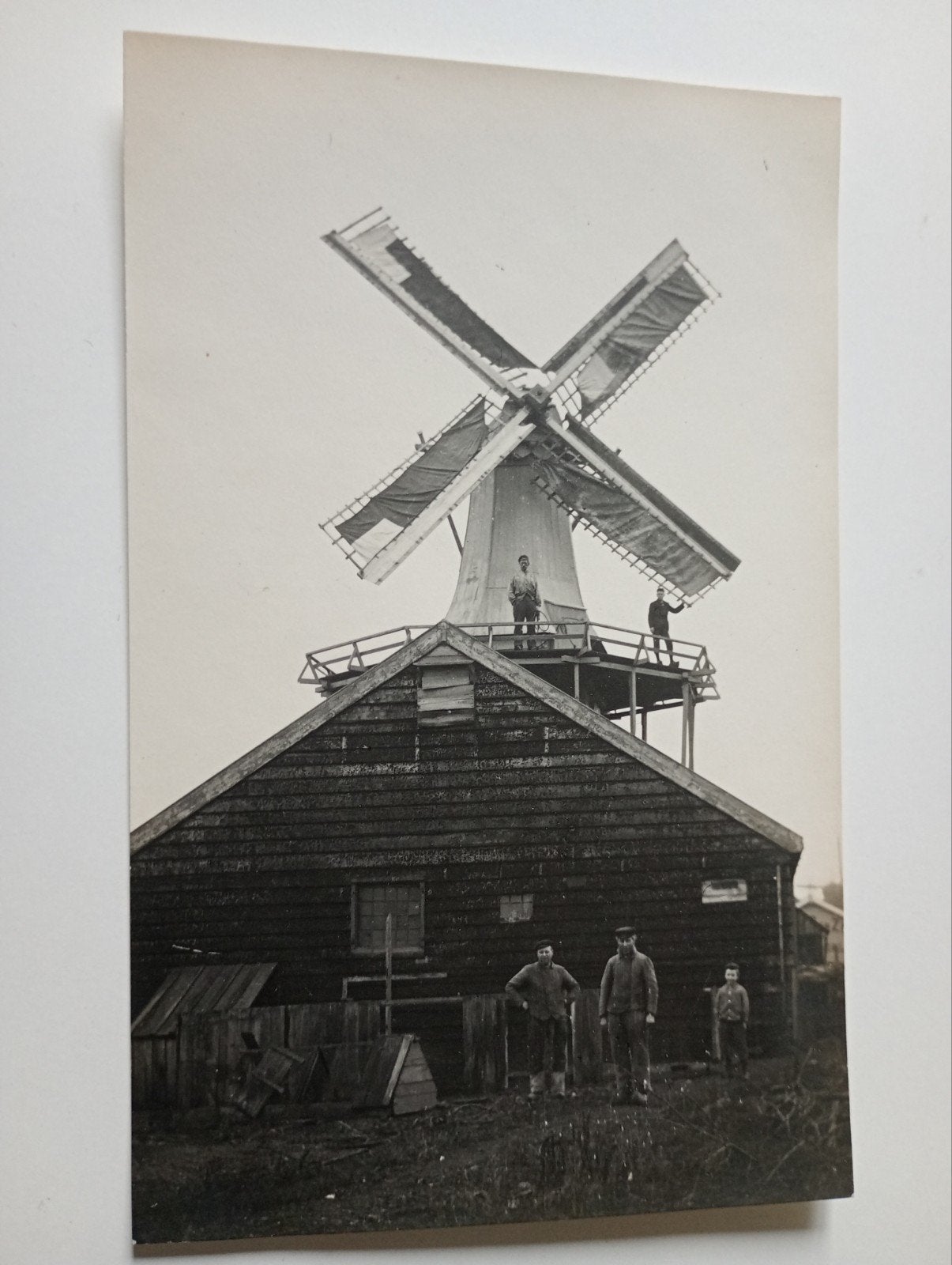 Fotokaart Zaandijk Molen De Zwarte Ruiter, Ophalen of Verzenden, Voor 1920, Zuid-Holland