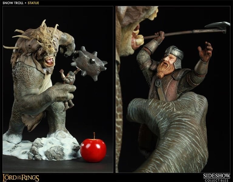 Sideshow Collectibles Snow Troll Legendary Scale Statue, Ophalen, Zo goed als nieuw, Fantasy