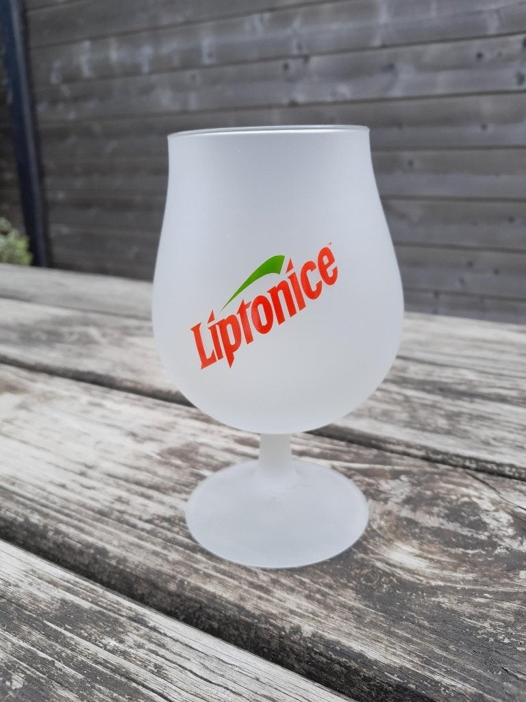 Glas Liptonice ice tea glas, Ophalen of Verzenden, Zo goed als nieuw, Frisdrankglas