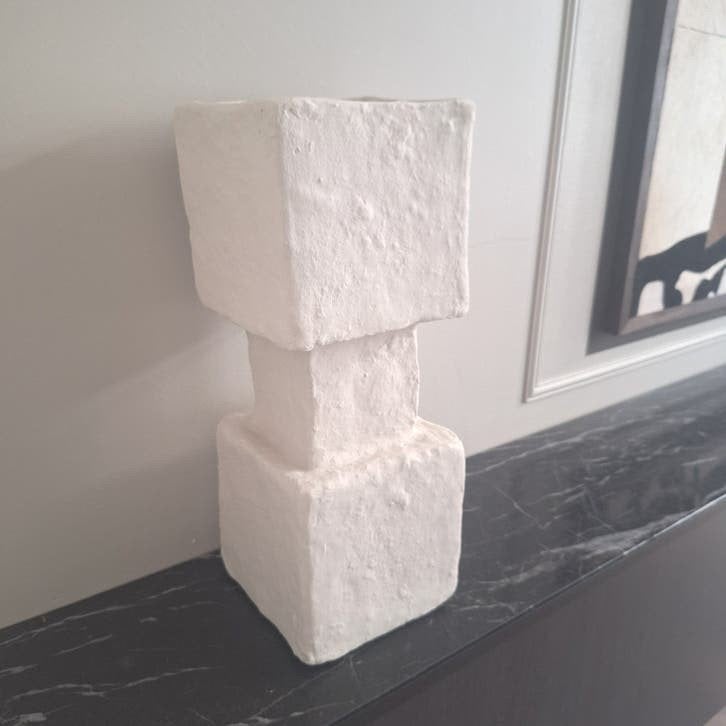 Mooi kubistisch ornament beige japandi, Huis en Inrichting, Nieuw, Ophalen of Verzenden, X, X