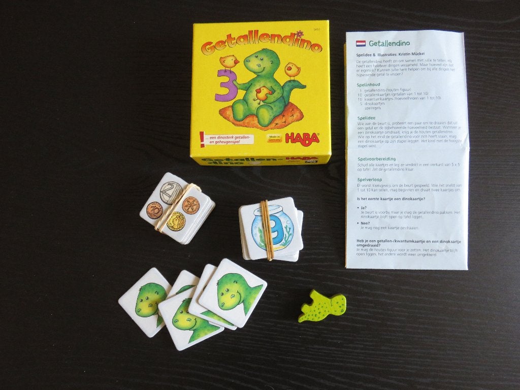 Getallendino, HABA het getallen en geheugenspel, 3-8 jaar., Ophalen of Verzenden, Zo goed als nieuw