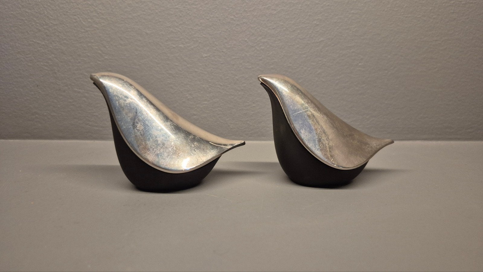 Design Peper en Zout Stel - Zilverkleurige Vogels, Ophalen of Verzenden, Nieuw