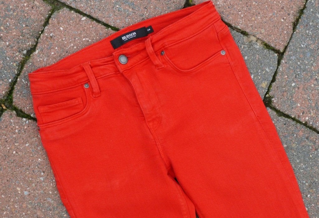 Hudson spijkerbroek maat XS / 26 als nieuw Rood, Overige kleuren, Ophalen of Verzenden, Zo goed als nieuw, Hudson