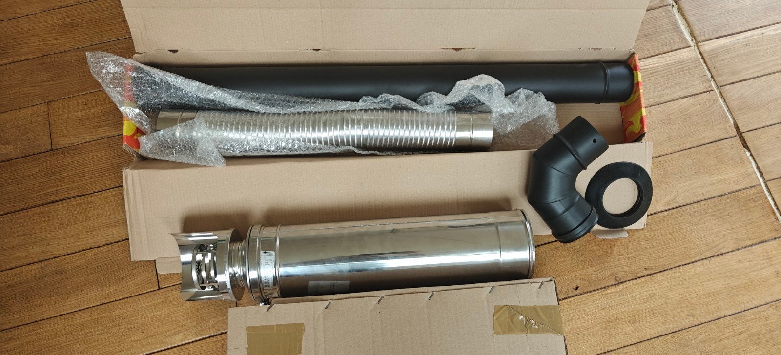 Pelletkachel muurdoorvoer aansluitset 80 mm, Ophalen of Verzenden, Nieuw, Vrijstaande haard, Overige soorten