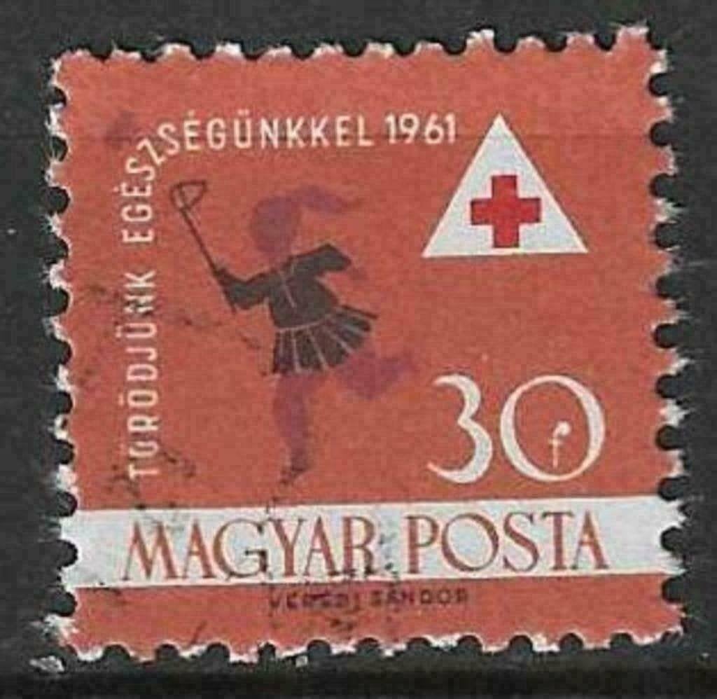 Hongarije 1961 - Yvert 1423 - Gezondheidsdienst (ST), Verzenden, Gestempeld