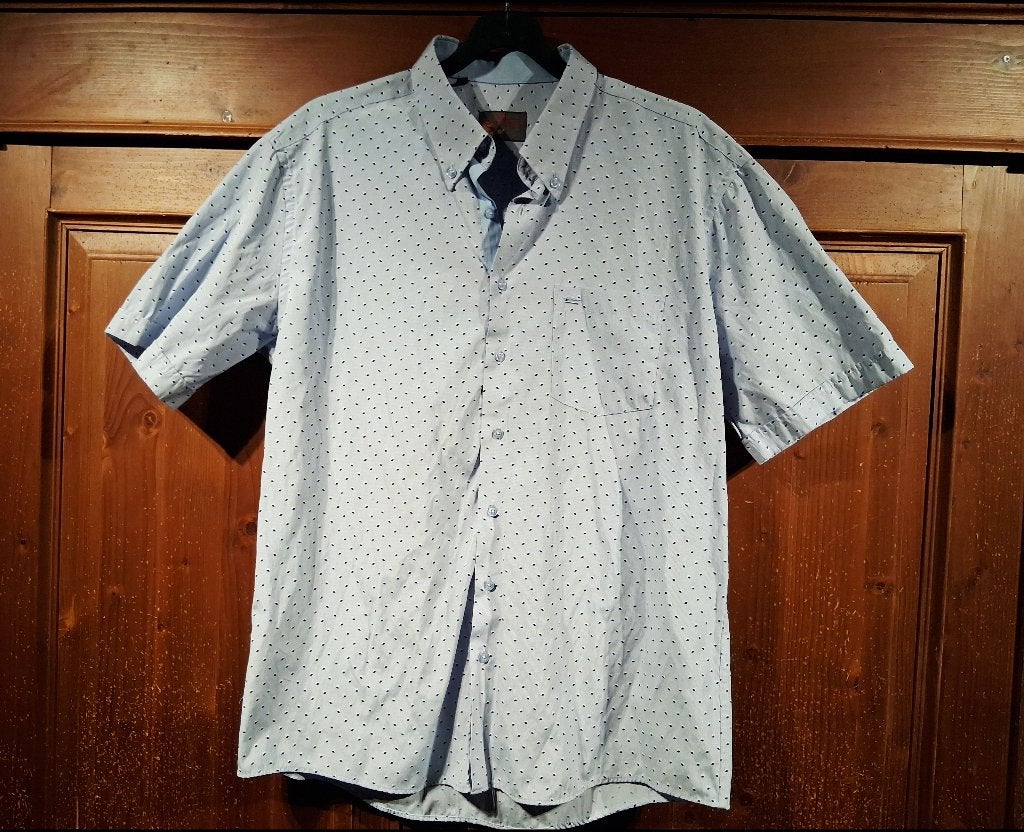 overhemd korte mouw lichtblauw XL Meyer & Meyer, Kleding | Heren, Overhemden, Ophalen of Verzenden, Zo goed als nieuw, Blauw, Halswijdte 43/44 (XL)