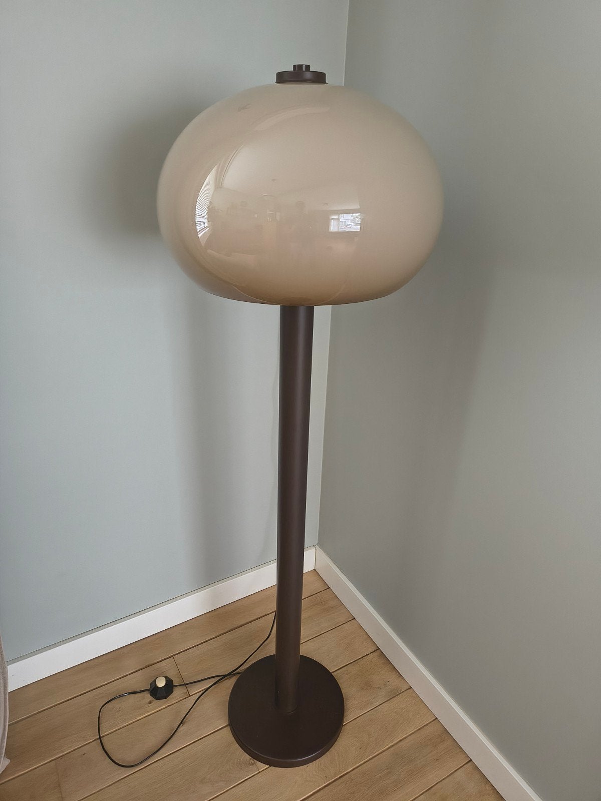 Vintage Brown Acrylic Glass - Mushroom Floor Lamp, Ophalen, Zo goed als nieuw, 150 tot 200 cm