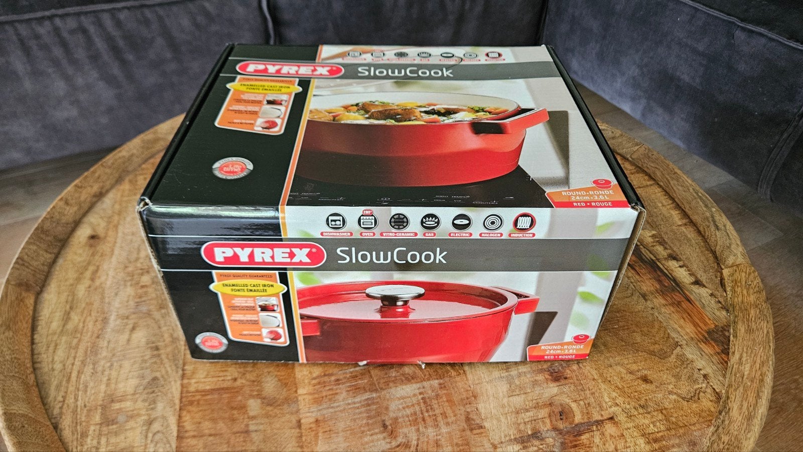 Pyrex SlowCook braadpan, Ophalen, Nieuw, Gietijzer