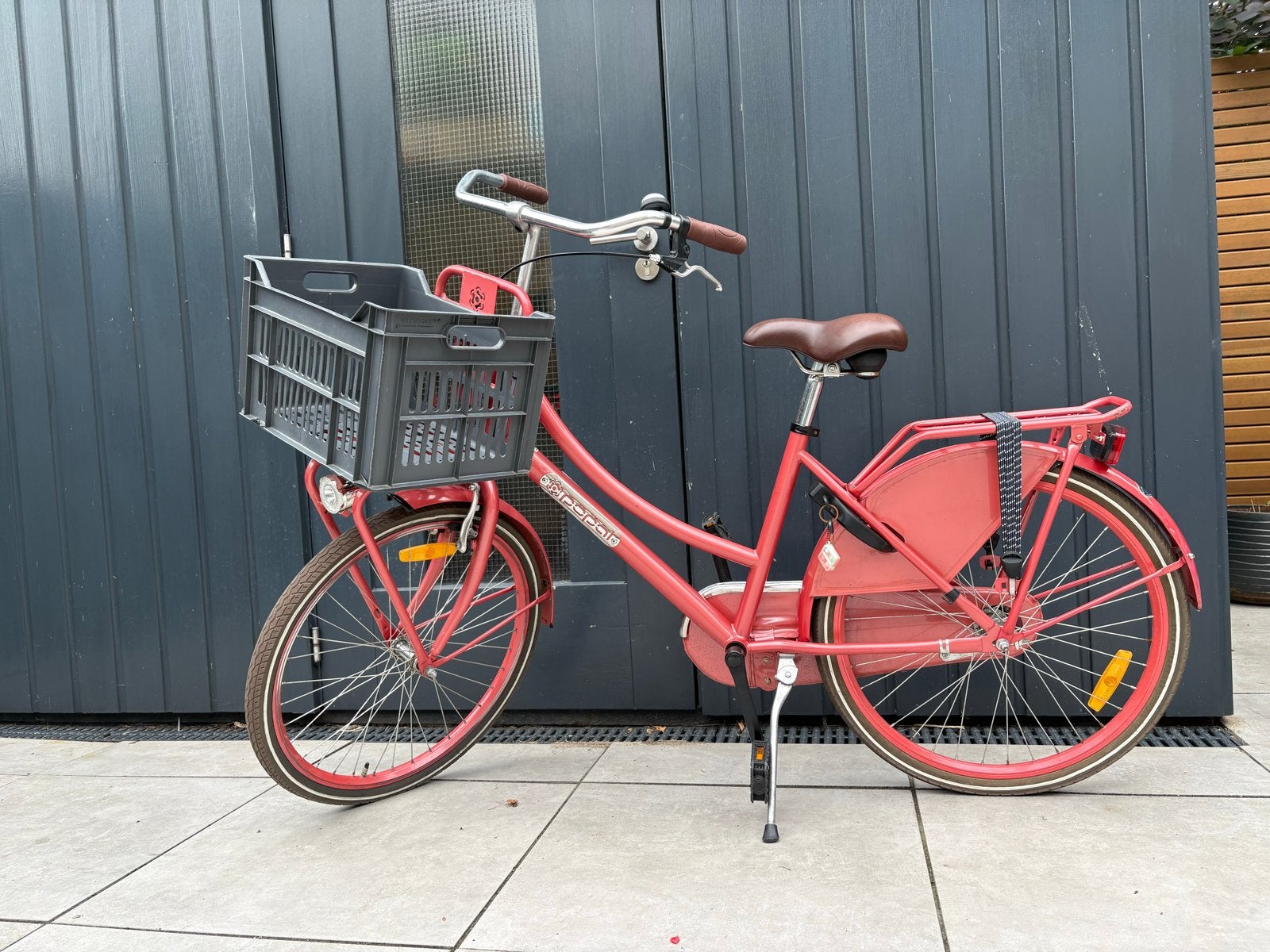 Popal fiets 24 inch met voordrager in goede staat!, Ophalen, Terugtraprem, Handrem, Gebruikt