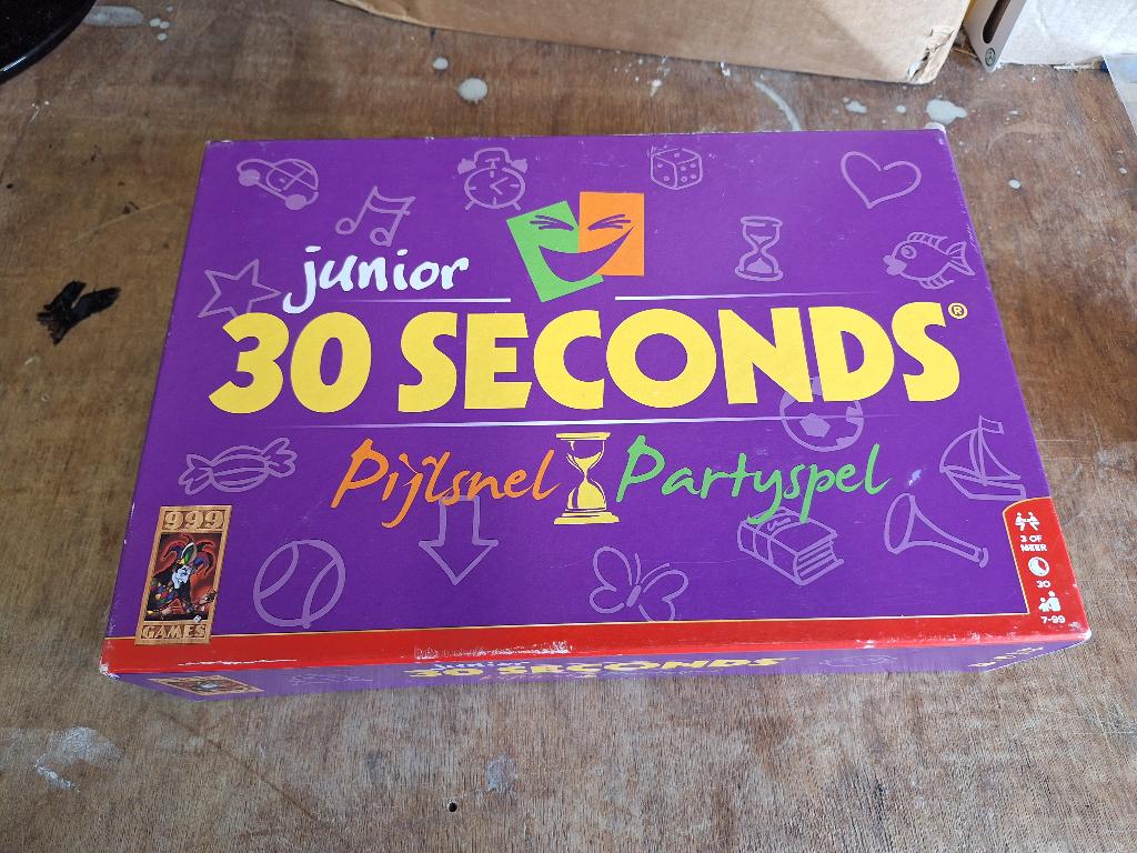 999 Games 30 Seconds Junior bordspel, Ophalen of Verzenden, Zo goed als nieuw, 999 games.