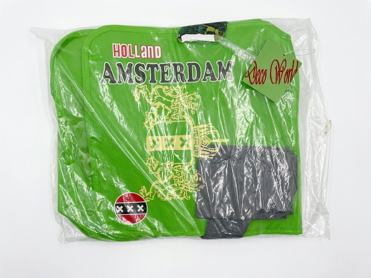 Nieuwe gifgroene tas Holland Amsterdam + schouderbanden, Ophalen of Verzenden, Nieuw, Groen, Shopper