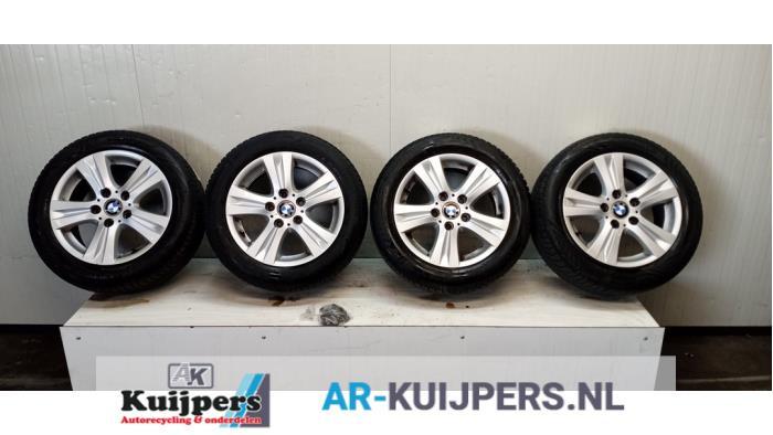 Sportvelgenset + banden van een BMW 1-Serie, Gebruikt, -, -, -