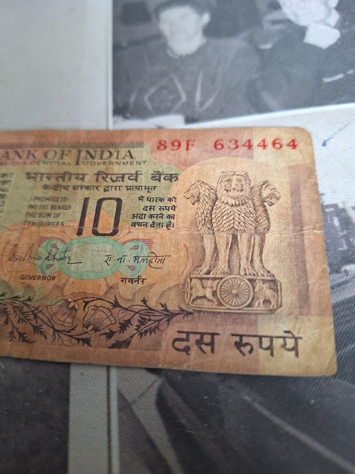 10 rupees india, Ophalen of Verzenden, Zuid-Azië, Los biljet