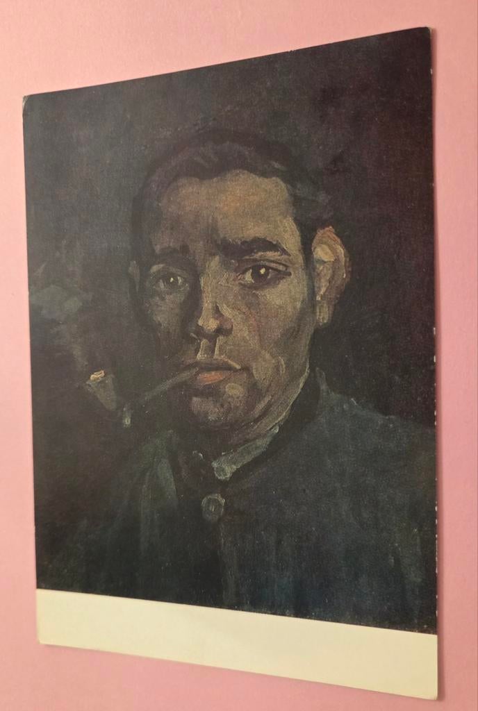 Kop van een jonge boer met pijp - Vincent van Gogh, Verzamelen, Ansichtkaarten | Themakaarten, Verzenden, Ongelopen, Overige thema's