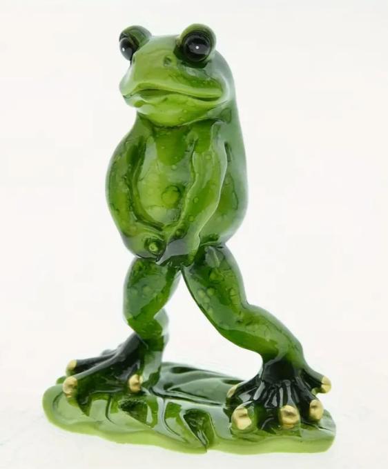 Beeldje voor het toilet plassende Kikker, Ophalen of Verzenden, Nieuw, Dier