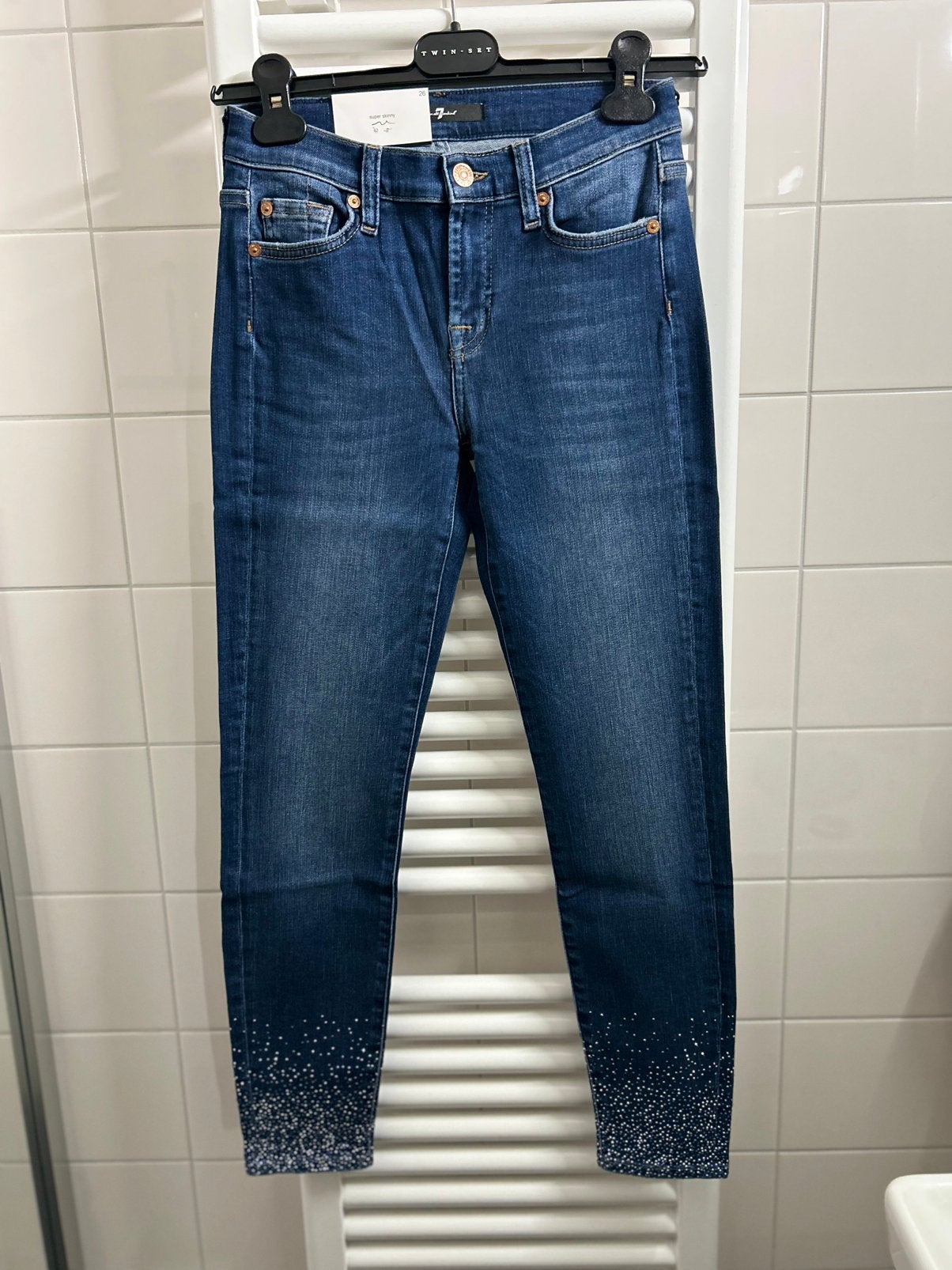 7 For all Mankind - skinny jeans, Ophalen of Verzenden, Nieuw, Blauw, W27 (confectie 34) of kleiner