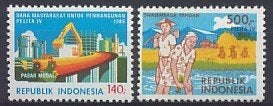 Indonesie Zonnebloem nr 1256/7 postfris 1986, Ophalen of Verzenden, Postfris, Zuidoost-Azië