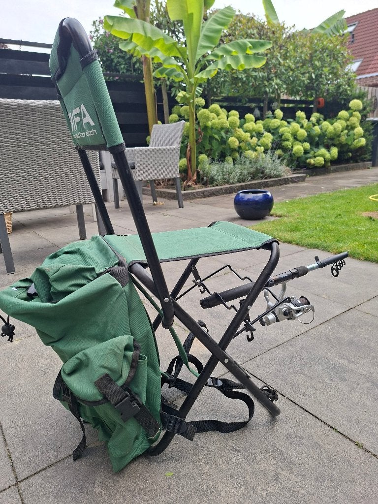2x Visstoel BIFA + werphengel, groot en klein leefnet, Watersport en Boten, Hengelsport | Algemeen, Ophalen, Gebruikt, Overige typen