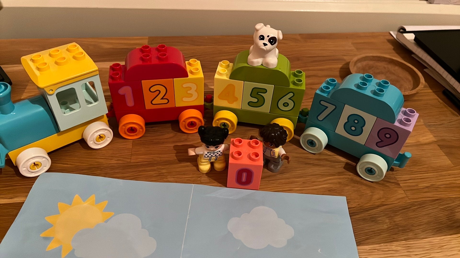 Duplo getallentrein 10954, compleet, Kinderen en Baby's, Ophalen of Verzenden, Zo goed als nieuw, Duplo