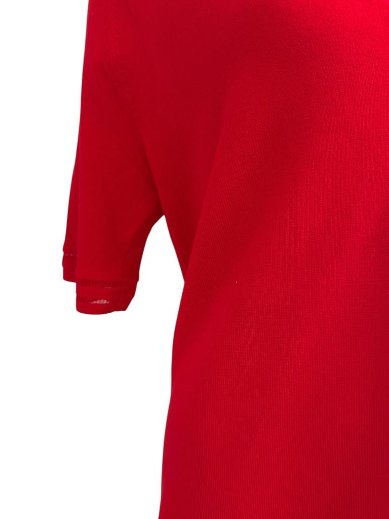 Madeleine shirt L, Ophalen of Verzenden, Zo goed als nieuw, Korte mouw, Rood