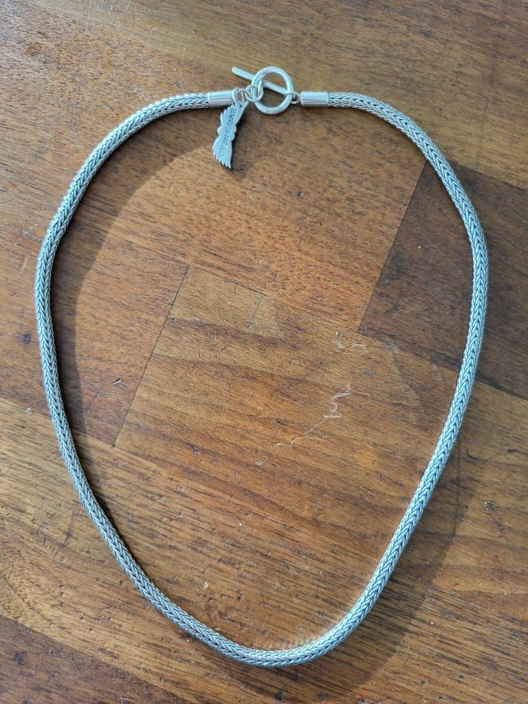 925 zilveren snake ketting collier van Band of Angels NIEUW, Ophalen of Verzenden, Nieuw, Zilver, Zilver