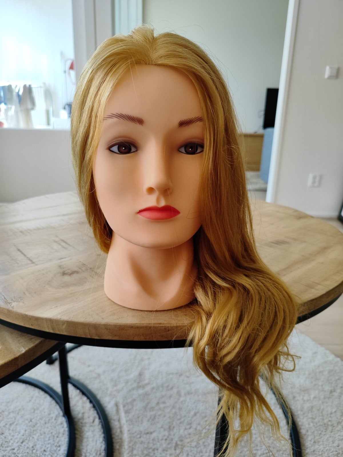 Oefenhoofd met blond haar, Ophalen of Verzenden, Zo goed als nieuw