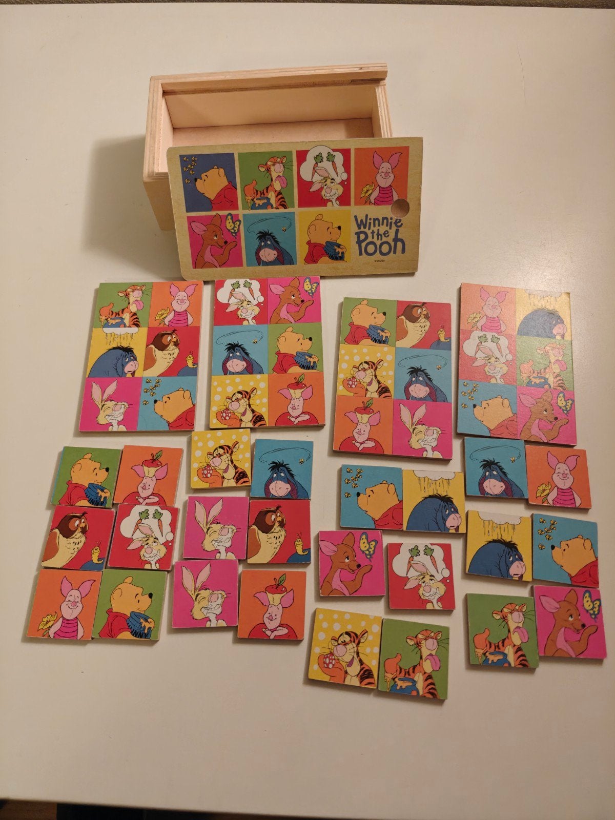 Winnie the Pooh houten Bingo spel, Ophalen of Verzenden, 10 tot 50 stukjes