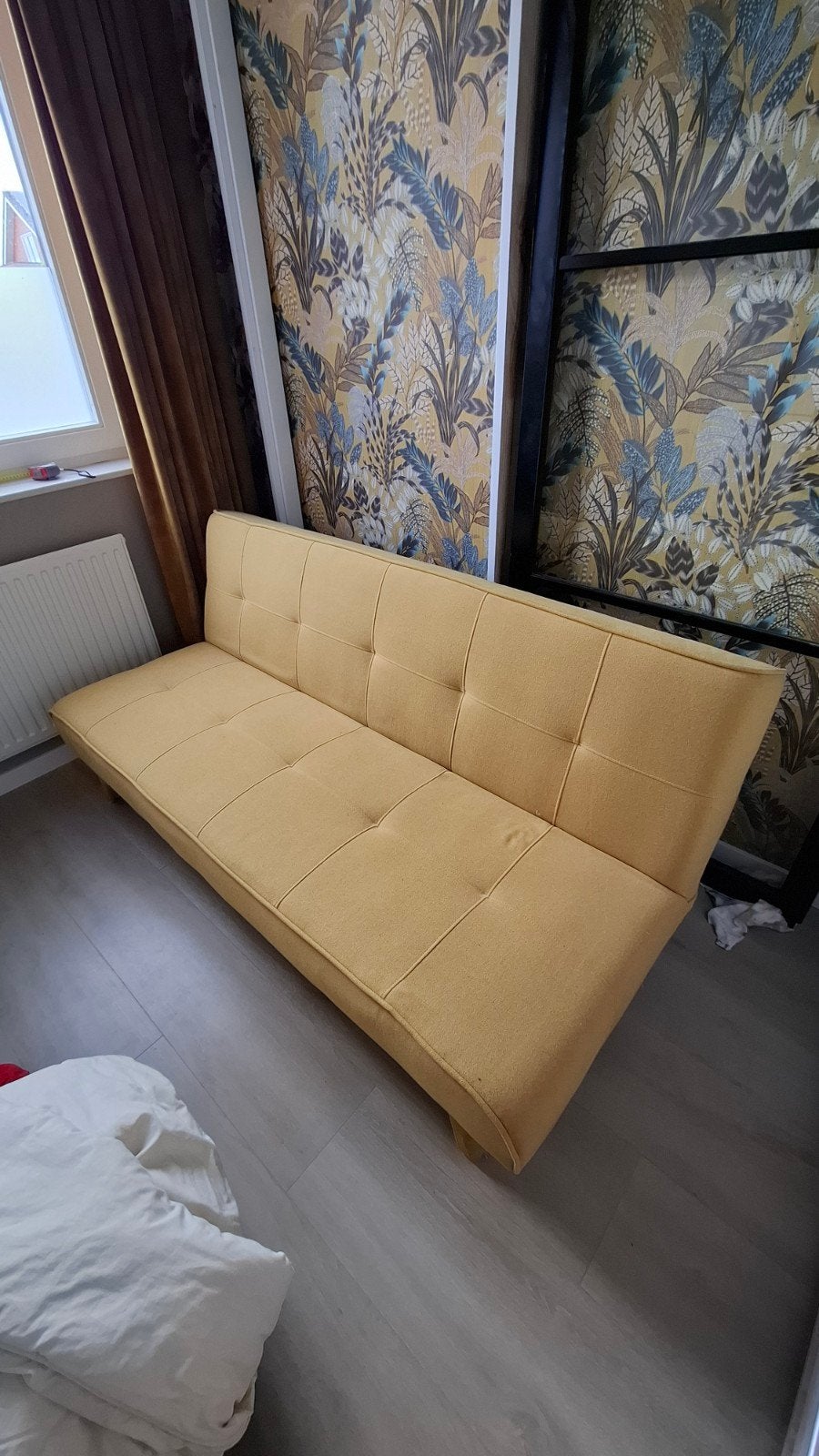 Slaapbank okergeel, Huis en Inrichting, Slaapkamer | Slaapbanken, Ophalen, Twijfelaar