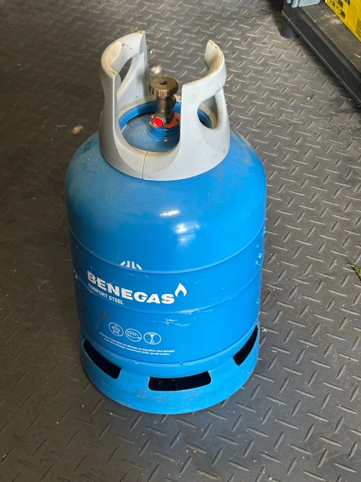 Volle Benegas Comfort Steel gasfles 9,5 kg, Ophalen, Gebruikt