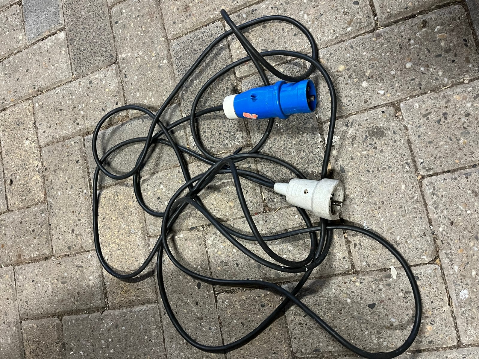 Caravan stroomkabel met CEE en Schuko stekker, Ophalen of Verzenden, Gebruikt