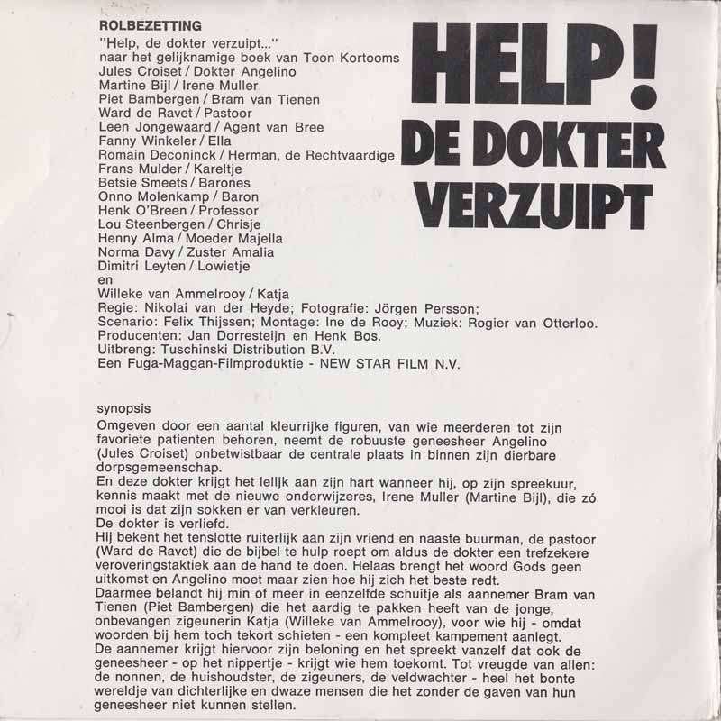 Rogier Van Otterloo - Help! de dokter verzuipt - 7'' jazz, Ophalen, Gebruikt, EP, EP