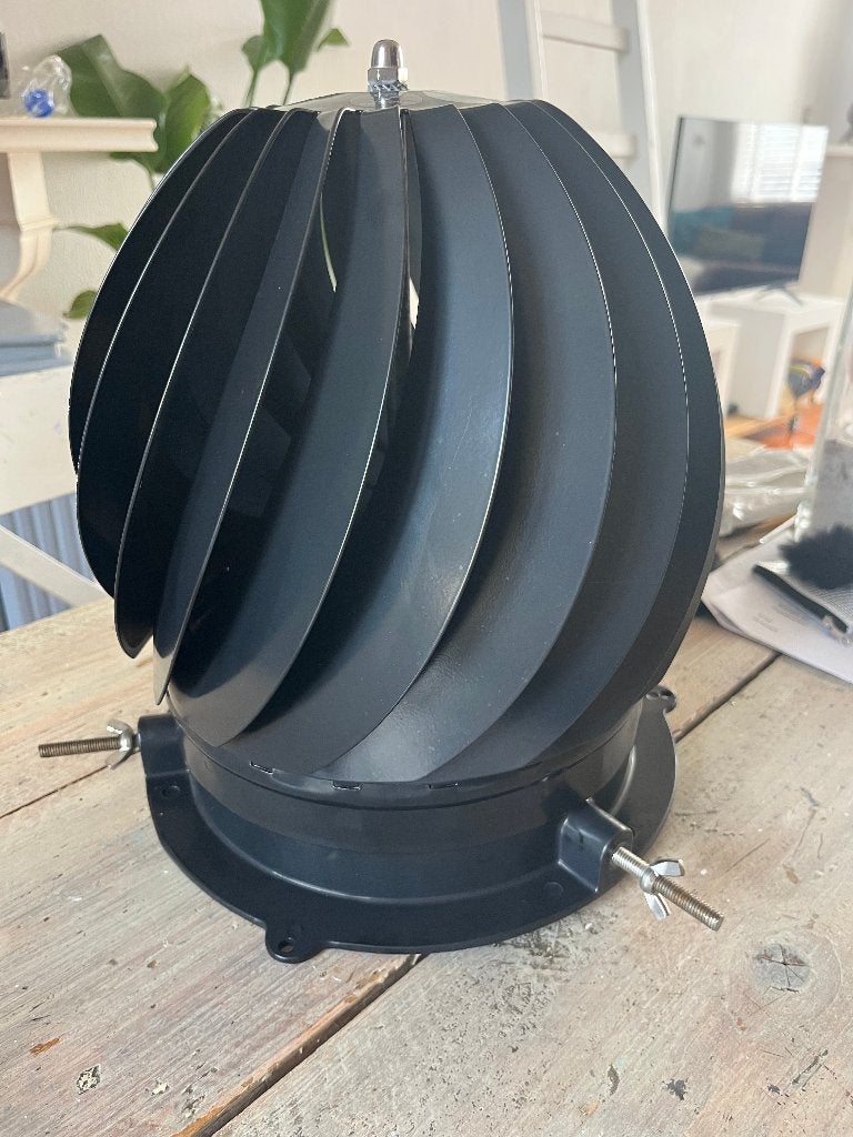 Mooie roterende schoorsteenkap, als nieuw!, Doe-het-zelf en Verbouw, Ophalen, Zo goed als nieuw, Ventilator en Afzuiger