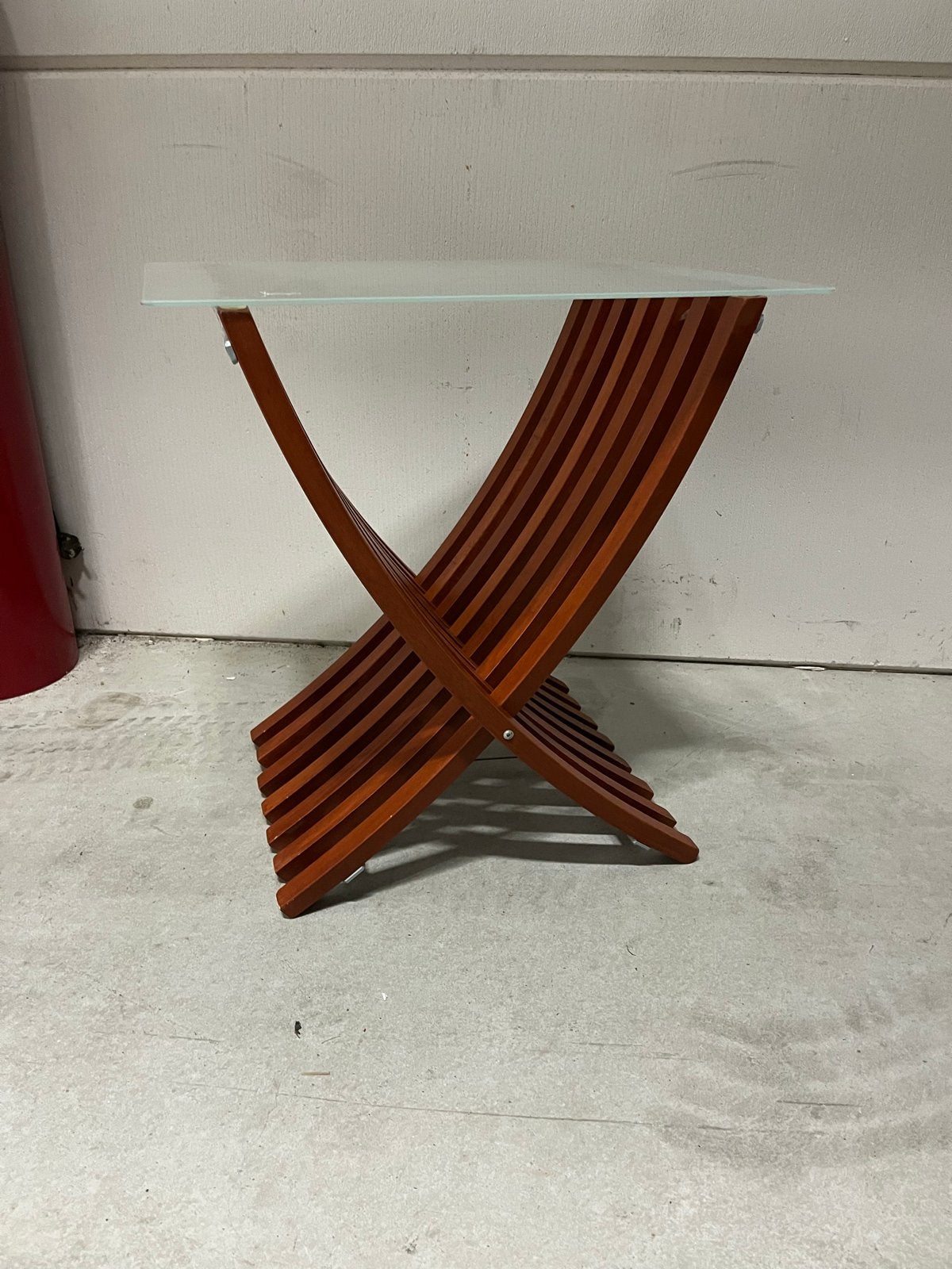 Z.G.A.N. Kersenhouten Bijzettafel / Bloementafel, Minder dan 55 cm, Zo goed als nieuw, Rechthoekig, Hout