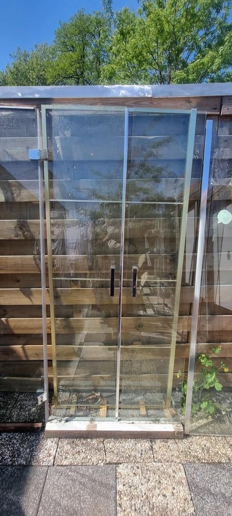 Douchedeuren set 85 cm - Showmodel, Gebruikt, 80 tot 120 cm, Overige typen, Veiligheidsglas