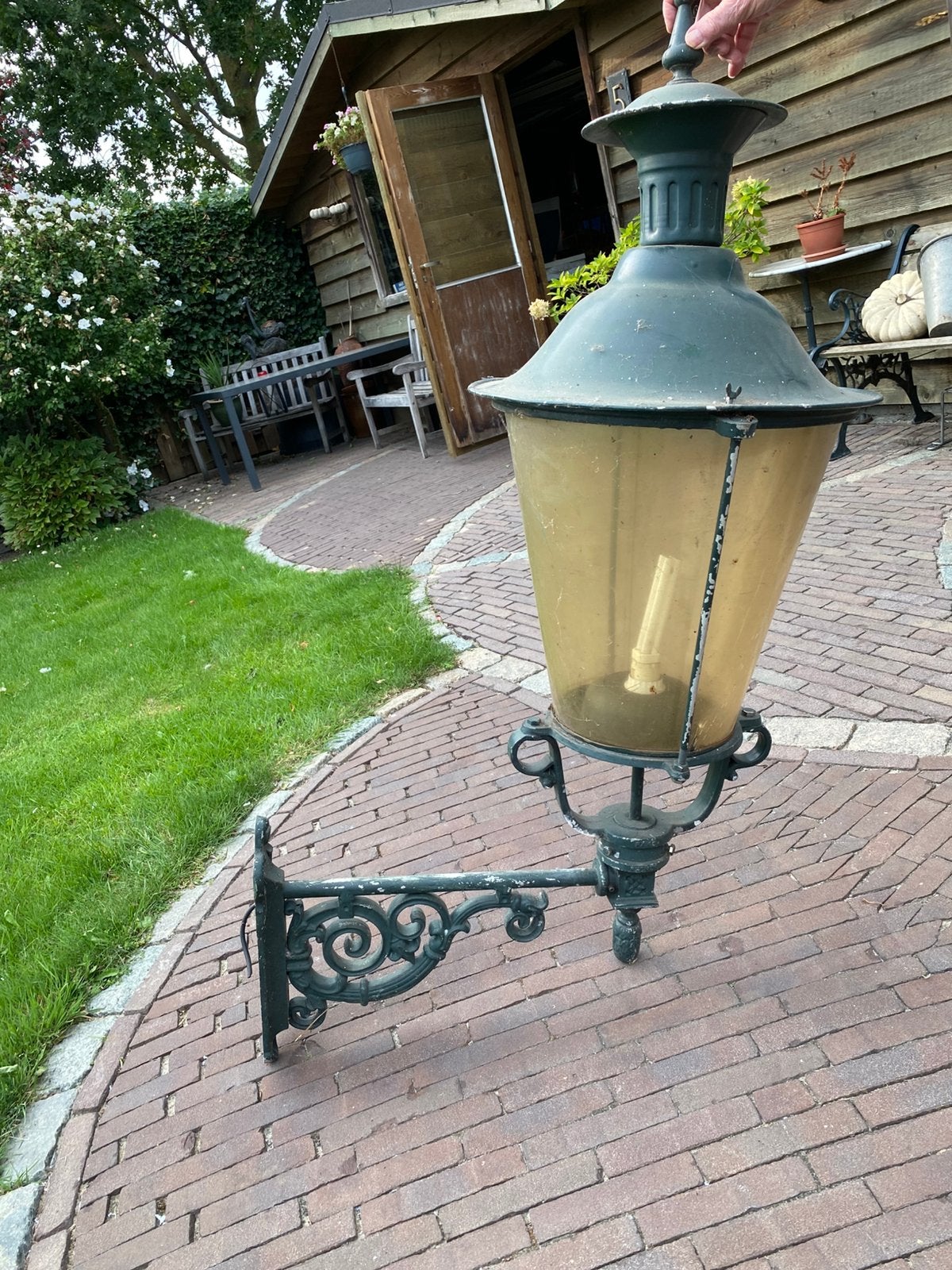 Buitenlamp landelijk Klassiek, Tuin en Terras, Ophalen, Gebruikt, Wandlamp, Aluminium