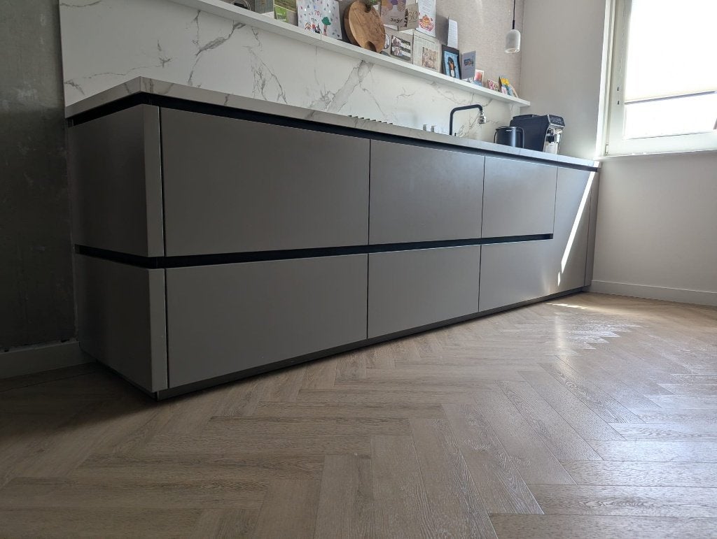 moderne Nolte keuken, Ophalen, Dubbelwandige keuken, Zo goed als nieuw, Composiet