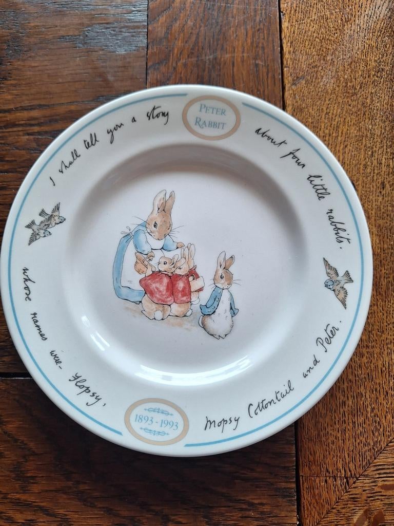 Peter Rabbit bordje, in doosje., Ophalen of Verzenden
