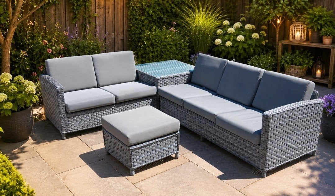 Loungeset 4SO, Tuin en Terras, Ophalen of Verzenden, Zo goed als nieuw, Wicker