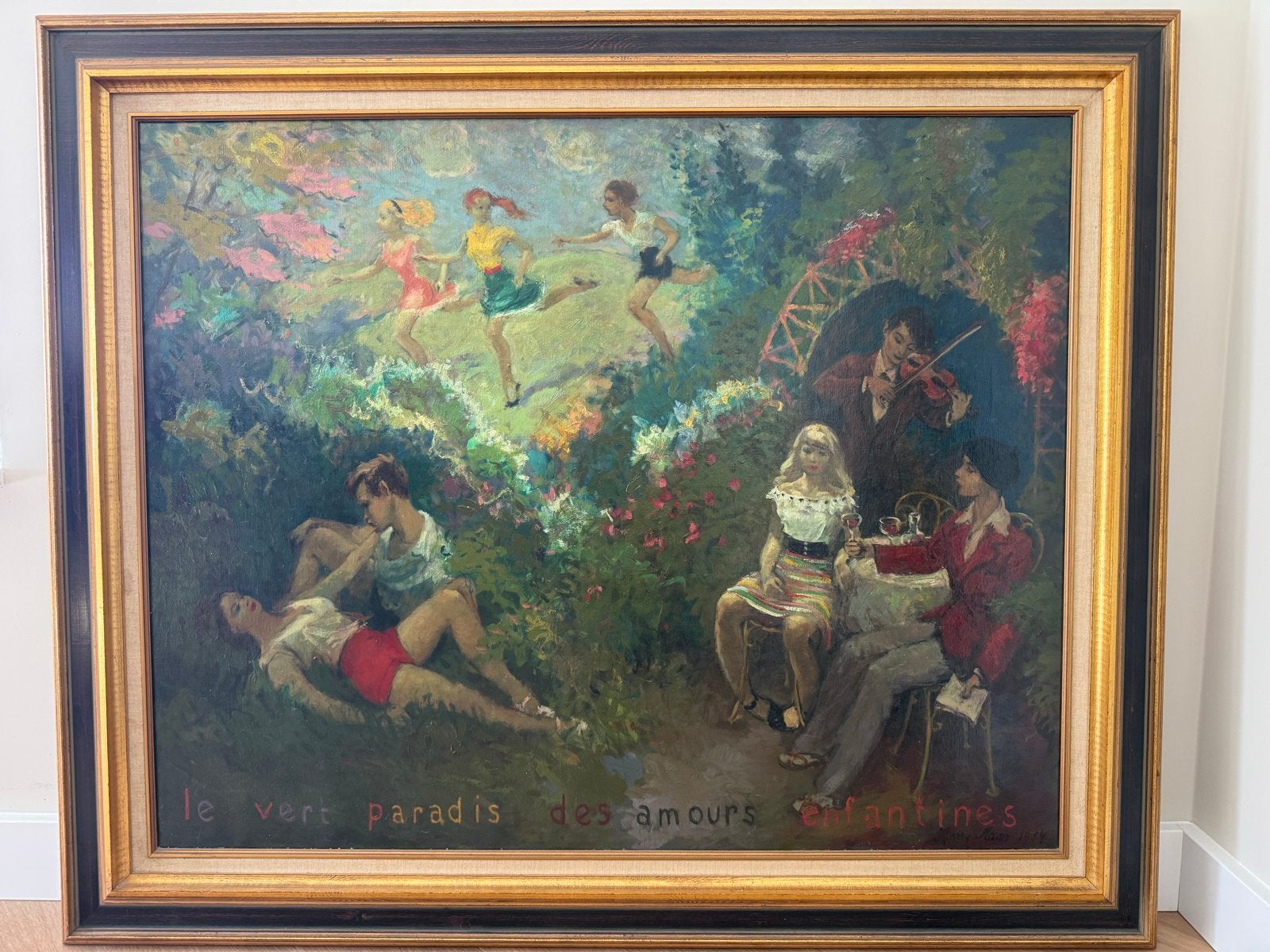 'Le Vert Paradis des Amours Enfantines' - Harry Maas, Ophalen, Gedateerd, Doek, Portret of Personen