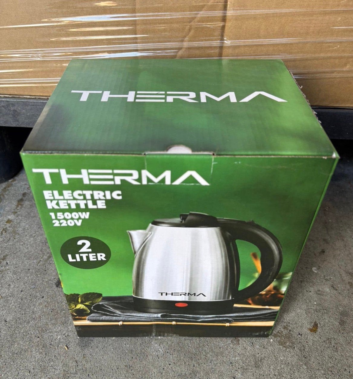 THERMA Waterkoker, 1 tot 2 liter, Ophalen, Nieuw, Rvs