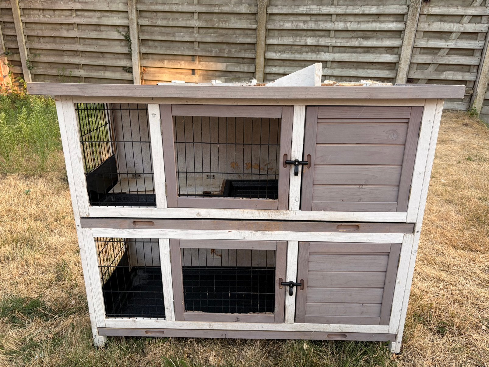Dubbel konijnenhok flamingo combi 2 urban, Dieren en Toebehoren, Knaagdieren en Konijnen | Hokken en Kooien, Ophalen, 90 cm of meer